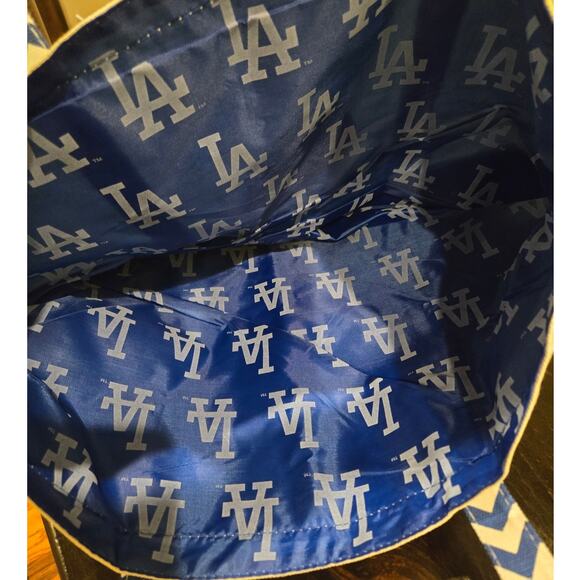 LA Dodgers Chef Merito Seasonings 2019 Large Tote Bag Cream Blue - Picture 6 of 8